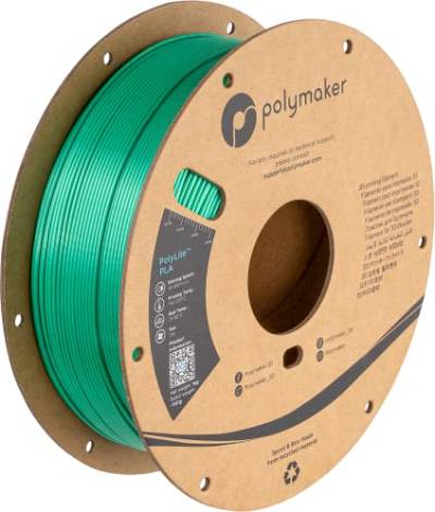Polymaker PolyLite PLA - 1.75mm - 1kg - Silk Green von Polymaker