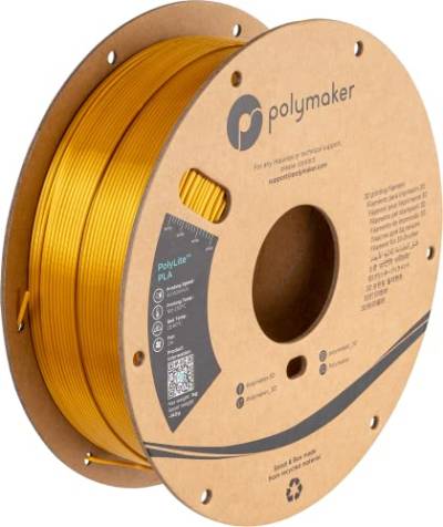 Polymaker PolyLite Silk PLA Gold - 1.75mm - 1kg von Polymaker