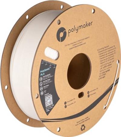 Polymaker PolySonic High Speed PLA - 1kg - White von Polymaker