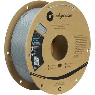 Polymaker PolySonic High Speed PLA PRO - 1.75mm - 1kg - Grey von Polymaker