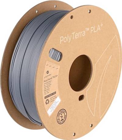 Polymaker PolyTerra PLA+ Grau - 1.75mm - 1kg von Polymaker