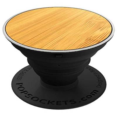 PopSockets 96557.0 Ausziehbarer Sockel und Griff für Smartphone/Tablet Wood Bamboo von PopSockets
