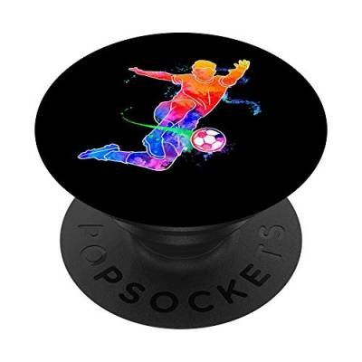 PopSockets Geschenk für Fussballer Fussball Spieler Mannschaft PopSockets PopGrip: Ausziehbarer Sockel und Griff für Handys/Tablets mit Tauschbarem Top von PopSockets
