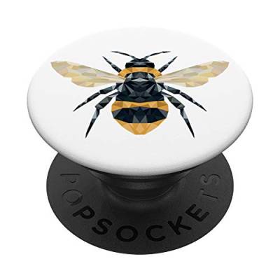 PopSockets Niedliche geometrische Biene PopSockets PopGrip: Ausziehbarer Sockel und Griff für Handys/Tablets mit Tauschbarem Top von PopSockets