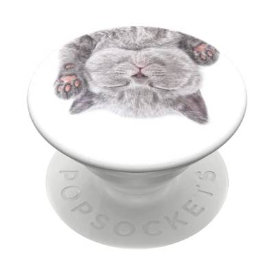 PopSockets PopGrip - Ausziehbarer Sockel und Griff für Smartphones und Tablets mit einem Austauschbarem Top - Cat Nap von PopSockets