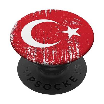 PopSockets Türkische Flagge Türkei-Fahne Geschenk Fußball-Fan Sport PopSockets mit austauschbarem PopGrip von PopSockets