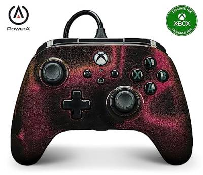 PowerA Advantage Wired Controller für Xbox Series X|S und Windows 10/11 - Sparkle, Gamepad, Schnurgebundener Videogamecontroller, Gaming Controller, USB-C, Geeignet für Xbox One, Offiziell lizensiert von PowerA