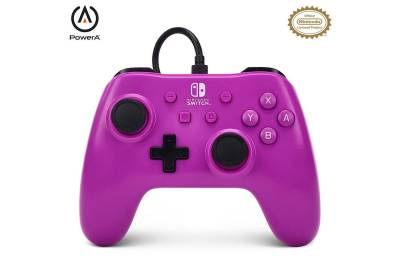 PowerA Kabelgebundener Controller für Nintendo Switch – Grape Purple Controller (offiziell lizenziert) von PowerA