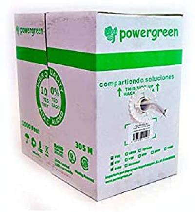 Powergreen CAB-05305-BFT Kabeltrommel Cat 5E Ftp 305 Meter Box 24 Awg von Powergreen