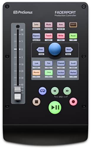 PreSonus FaderPort DAW Mix Production Controller, mit Softwarepaket inklusive Studio Magic Plug-in Suite, Studio One Artist DAW, Ableton Live Lite und mehr für Aufnahme, Streaming und Podcasting von PreSonus