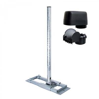 Premium X Deluxe X130-48 Dachsparrenhalter 130 cm Mast Ø 48 mm SAT Dach-Sparren-Halterung inkl. Mastkappe mit Kabel-Durchführung von Premium X