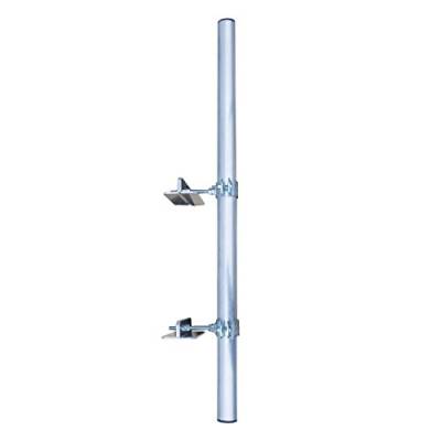 Premium X SAT-Klemmhalter mit Schelle 100 cm Ø 40 mm ALU Mast Geländerhalter Geländerklemmhalterung Antenne Zaunhalter Balkon-Streben universal Halterung Geländerbefestigung von Premium X