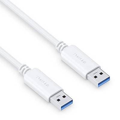 PureLink USB-A auf USB-A Kabel, USB 3.1 Gen 1 mit 5 GB/s Datenübertragung, weiß, 0,50m von PureLink