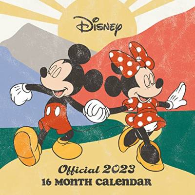 Disney Mickey Mouse & Minnie Mouse Kalender 2023 – Monatsplaner 30 cm x 30 cm – Offizieller Merchandise-Artikel von Pyramid International