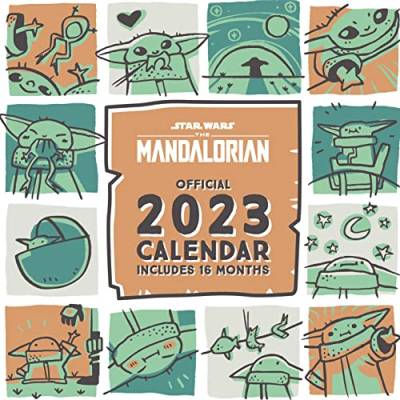 Disney Star Wars The Mandalorian Child Kalender 2023 – Monatsplaner 30 cm x 30 cm – Offizielles Merchandise-Produkt von Pyramid International