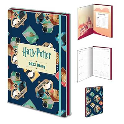 Harry Potter Terminplaner 2023, A5 Hardcover, Wochenansichtsplaner (Hogwarts-Design) – Offizieller Merchandise-Artikel von Pyramid International