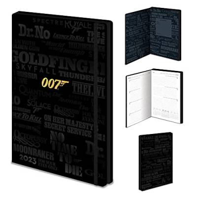 Pyramid International SR74103 Bond-Terminkalender 2023, A5 Hardcover, Wochenansicht, Planer, Film-Logo-Design, offizielles Lizenzprodukt, mehrfarbig von Pyramid International