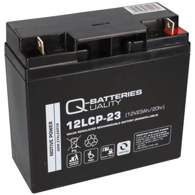 Q-Batteries 12LCP-23 / 12V - 23Ah Blei Akku Zyklentyp AGM - Deep Cycle VRLA von Q-Batteries