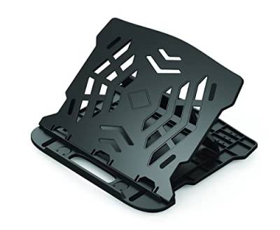Q-Connect Laptop Ständer/Ergonomischer Laptopständer Notebook MacBook Ständer aus Kunststoff/Schwarz/Drehbarer Fuss / 25,5 x 1,8 x 28 cm / 0,53 kg von Q-Connect