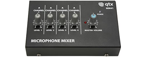 QTX mini Mikrofon Mixer 4-Kanal schwarz von QTX