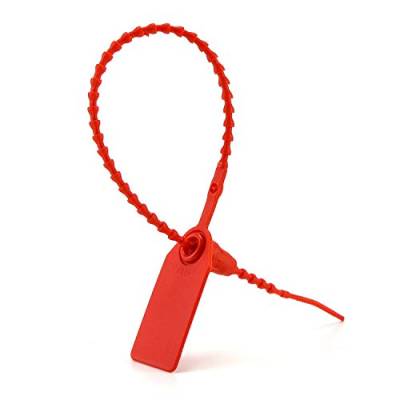 QWORK® 100 Stück Kabelbinder mit Beschriftungsfeld, Selbstsichernde Schild für Kabelmanagement und Schuhe Kleidung Gepäckanhänger Verwendet (Rot) von QWORK