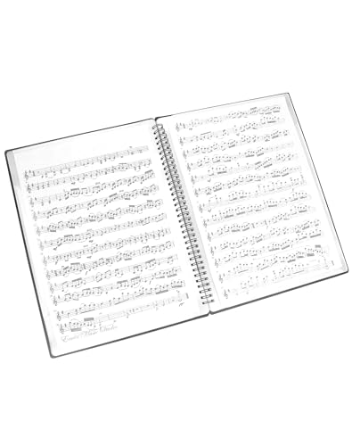 QWORK® A4-Format Notenhefter Chormappe - 30 Seiten 60 Taschen - Schwarz von QWORK