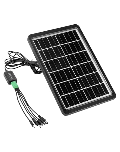 QWORK® Solar Handy Ladegerät Mini USB Solarpanel für Outdoor Aktivitäten - 8W 1.6A 6/12V- IP65 Wasserdicht von QWORK