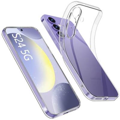 Qasyfanc Kameraschutzhülle Kompatibel für Samsung Galaxy S24, Dünne Weiche Silikon Handyhülle Samsung S24 5G Transparent Anti-Kratzer, Durchsichtig von Qasyfanc