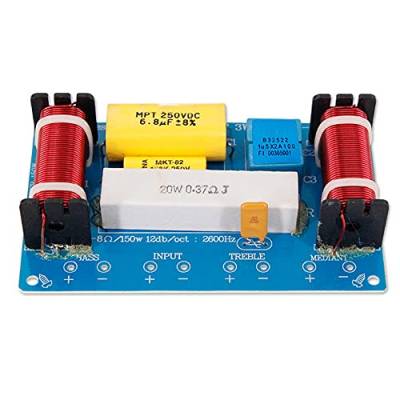 RAKSTORE 3-Wege-Audio-Frequenzteiler, Höhen- und Mitteltöner, Bass-Crossover-Lautsprecher, Filter für Lautsprecher, DIY, 120 W von RAKSTORE