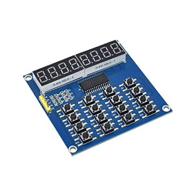 RAKSTORE TM1638 Digital LED Display 8 Bit Digital Tube Board 3 Draht 16 Tasten 8 Bits Tastatur Scan und Key LED Modul von RAKSTORE