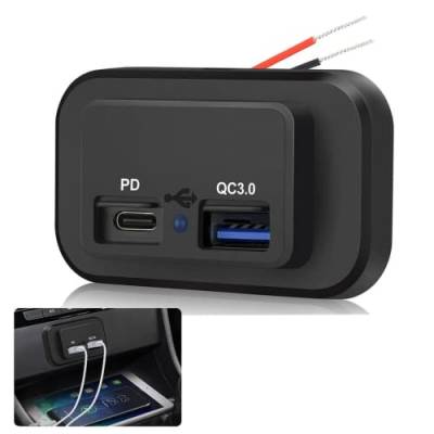 Dual-USB-Ladegerät-Buchse, Auto-USB-Ladegerät-Buchse, Zigarettenanzünder-Buchse, Dual-USB-Port, Auto-Wohnmobil-Schnellladegerät-Buchse, Steckdose wasserdicht von RANRAO