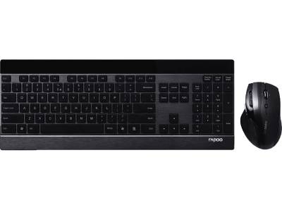 RAPOO 8900P, Tastatur & Maus Set, kabellos, Schwarz von RAPOO