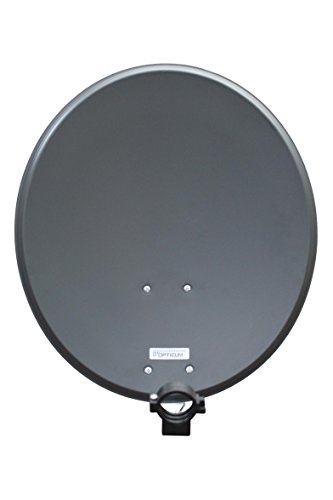 OPTICUM QA60 Satellitenschüssel 60 cm anthrazit inkl. 2 Mastschnallen für Antennenmast - 4K HD & 3D fähige Sat Schüssel - Witterungsbeständige Sat-Antenne aus Stahl - Sat-Spiegel 80 cm von RED OPTICUM