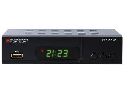 RED OPTICUM AX C100 HD Kabelreceiver mit PVR-Aufnahmefunktion I Digitaler Kabel-Receiver HD - EPG - HDMI - USB - SCART - Coaxial Audio I Receiver für Kabelfernsehen I DVB-C Receiver schwarz von RED OPTICUM