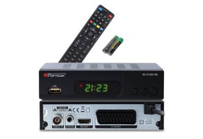 RED OPTICUM HD AX C100 schwarz Full HD DVB-C Kabel-Receiver (EPG, HDMI, USB, SCART, Coaxial Audio, Receiver für Kabelfernsehen) von RED OPTICUM