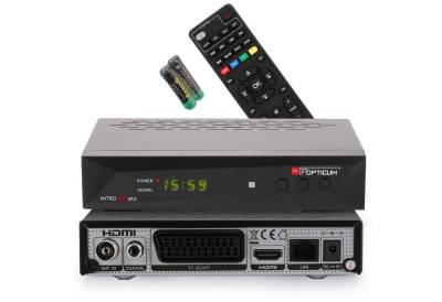RED OPTICUM Nytro Box Plus Hybrid Receiver DVB-T2 HD Receiver (DVB-C & DVB-T2 Receiver mit Aufnahmefunktion PVR, HDMI, USB, SCART) von RED OPTICUM