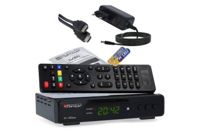 RED OPTICUM SBOX Plus mit PVR Aufnahmefunktion + HDMI Kabel SAT-Receiver (PVR, HDMI, SCART, USB, Coaxial - Timeshift & Unicable tauglich) von RED OPTICUM