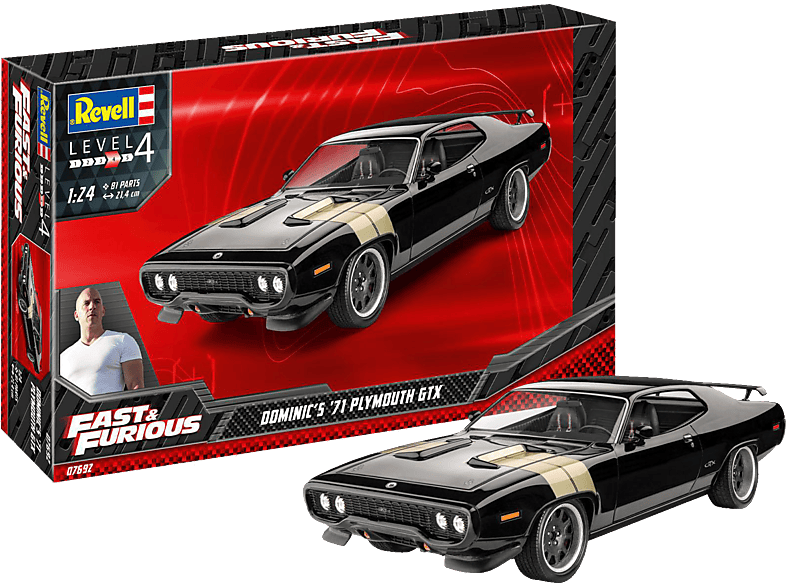 REVELL Model Set Fast & Furious - Dominics 1971 Plymouth GTX Modellbausatz, Mehrfarbig von REVELL