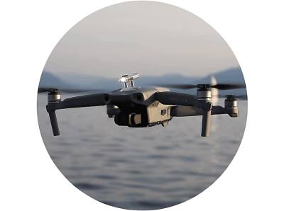 ROBOTERWERK SELFIE 55 Single für Mavic Air 2 Drohnen Beleuchtungssystem, Transparent/Schwarz von ROBOTERWERK