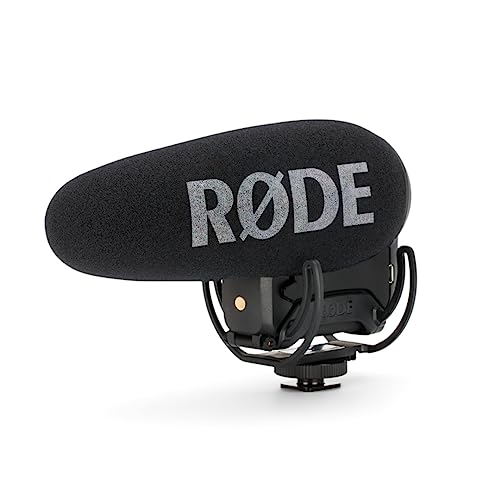 RØDE VideoMic Pro+ Premium Shotgun-Mikrofon für die Kamera mit Hochpassfilter, Hochfrequenzverstärkung, Pad, Sicherheitskanal für Filmemachen, Erstellen von Inhalten und Standortaufnahmen, Black von RØDE