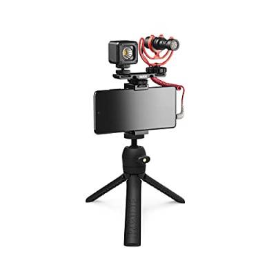 RØDE Vlogger-Set Komplettpaket für mobiles Filmen mit hochwertigem Mikrofon, Stativ, LED-Licht und Zubehör für die Inhaltserstellung (universelle Ausführung für Smartphones mit einem 3,5-mm-Eingang) von RØDE