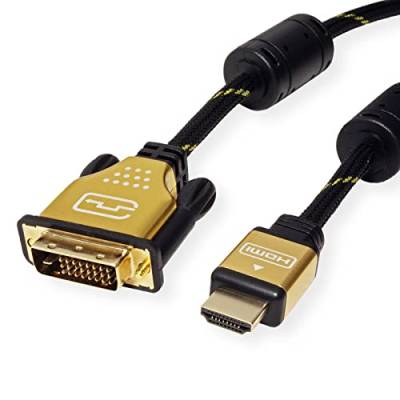 ROLINE GOLD Monitorkabel DVI-HDMI, ST-ST, (24+1) dual link, 2 m von ROLINE