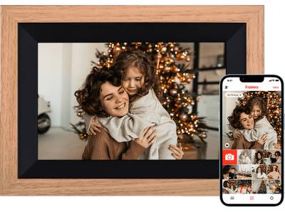 ROLLEI Smart Frame WiFi 105 mit App-Funktion Digitaler Bilderrahmen, 25,53 cm, 1200 x 1920p, Wooden Braun von ROLLEI