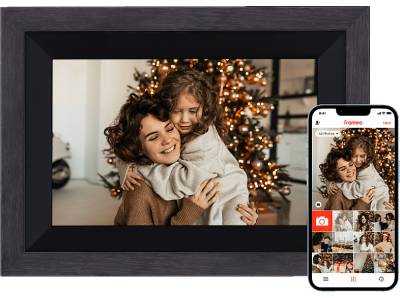 ROLLEI Smart Frame WiFi 105 mit App-Funktion Digitaler Bilderrahmen, 25,53 cm, 1200 x 1920p, Wooden Schwarz von ROLLEI