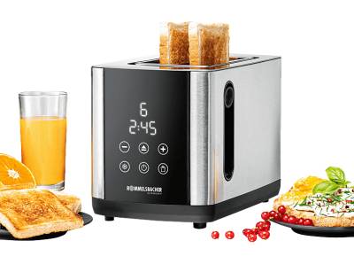 ROMMELSBACHER TO 850 Toaster Edelstahl/Schwarz (800 Watt, Schlitze: 2) von ROMMELSBACHER