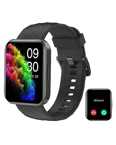 RUIMEN Smartwatch Damen Herren mit Telefonfunktion Fitnessuhr Schrittzähler Uhr mit Pulsmesser SpO2 Messung Schlafüberwachung Nachrichten Multi Trainingsmodi Smart Watch Wasserdicht Für Android iOS von RUIMEN