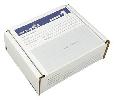 Raadhuis Mail-Box Versandschachtel, Format 1: 146x131x56mm, 5 Stück Faltkarton für versand mit GLS, DPD, DHL RD-351118-5 von Raadhuis