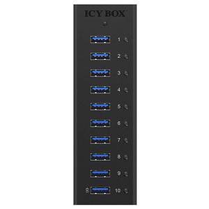 RaidSonic ICY BOX® USB-Hub IB-AC6110 10-fach schwarz von RaidSonic ICY BOX®