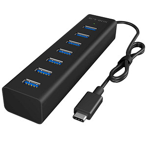 RaidSonic ICY BOX® USB-Hub IB-HUB1700-C3 7-fach schwarz von RaidSonic ICY BOX®