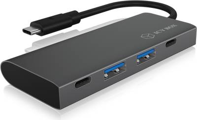 RaidSonic ICY BOX IB-HUB1428-C31 - Hub - 2 x USB 3,1 Gen 2 + 2 x USB-C - Desktop (IB-HUB1428-C31) von Raidsonic